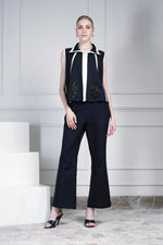 Dark blue jacket set | House of Supriya