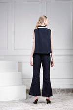 Dark blue jacket set | House of Supriya