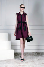 Maroon collared dress | House of Supriya