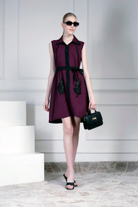 Maroon collared dress | House of Supriya