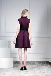 Maroon collared dress | House of Supriya