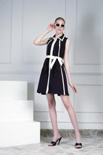 Dark blue collared dress | House of Supriya