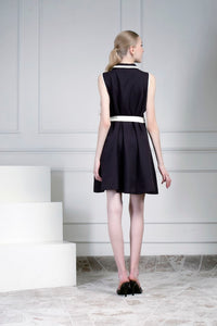 Dark blue collared dress | House of Supriya