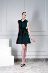 Emerald collared dress | House of Supriya