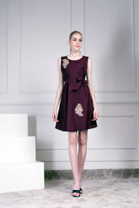 Maroon A-line dress | House of Supriya