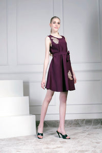Maroon A-line dress | House of Supriya