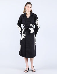Black Linen Trench Coat | Linen Bloom