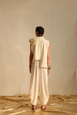 Dramatic flower blazer twin set(Off-white) | Enech