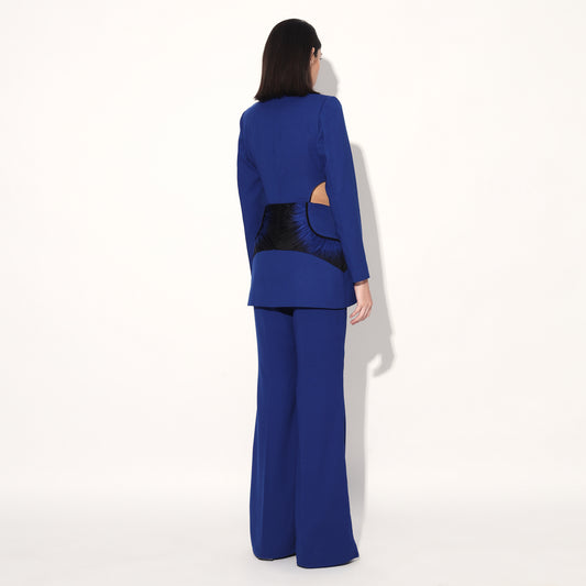 COSMIC CUT AWAY PANT SUIT - Blue | Linetribe