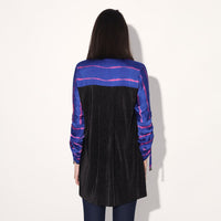 Ivy shibori stripe shirt - Pink Purple | Linetribe
