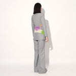 COSMIC CUT AWAY PANT SUIT - Grey | Linetribe