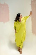 Star Antifit Kurta with Pants - Neon | Prahnaaya