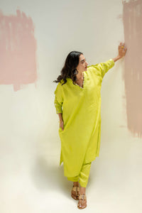 Star Antifit Kurta with Pants - Neon | Prahnaaya