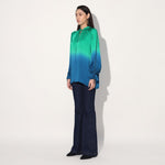 Hanako ombre top - Green Blue | Linetribe