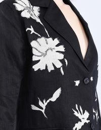 Black linen Blazer | Linen Bloom