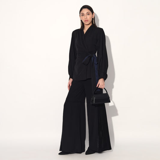Asuka pleated pants - Black | Linetribe