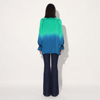 Hanako ombre top - Green Blue | Linetribe