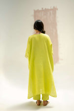 Longline Kaftan Kurta with Pants - Neon | Prahnaaya