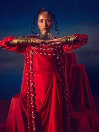 Malini Red Bandhini | 5Elements