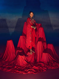 Malini Red Bandhini | 5Elements
