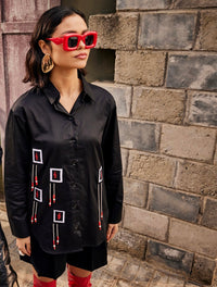 Black Rosa Shirt/Co-ord set | Puja Agarwal