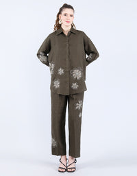 Linen Olive Patti set | Linen Bloom