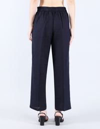 Navy Set With Patch Embroidery | Linen Bloom