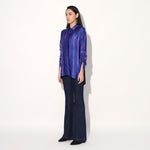 Ivy shibori stripe shirt - Pink Purple | Linetribe