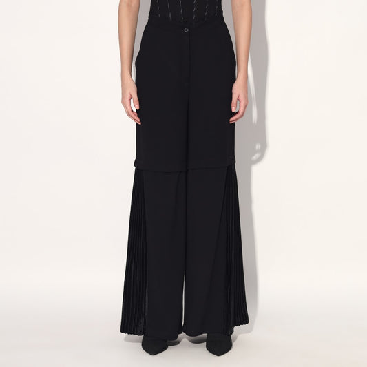 Asuka pleated pants - Black | Linetribe