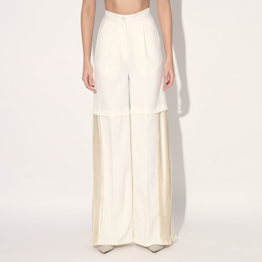 Asuka pleated pants - White | Linetribe