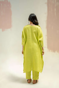 Star Antifit Kurta with Pants - Neon | Prahnaaya