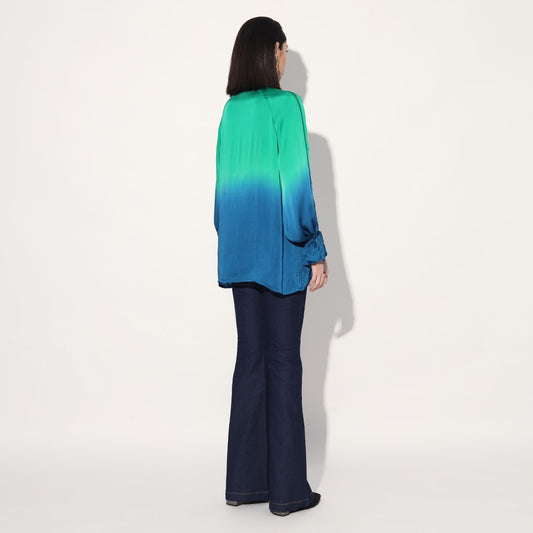 Hanako ombre top - Green Blue | Linetribe