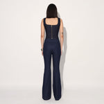 DENIM FLARE PANTS - BLUE | Linetribe