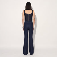 DENIM FLARE PANTS - BLUE | Linetribe