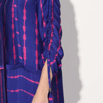 Zinnia shibori stripe shirtdress - Pink Purple | Linetribe