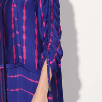 Zinnia shibori stripe shirtdress - Pink Purple | Linetribe