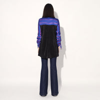 Ivy shibori stripe shirt - Pink Purple | Linetribe