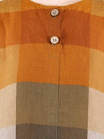 Linen Mustard and Blue Tunic | Linen Bloom