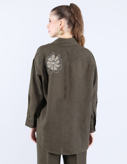 Linen Olive Patti set | Linen Bloom