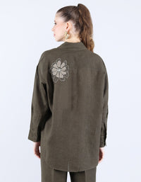 Linen Olive Patti set | Linen Bloom