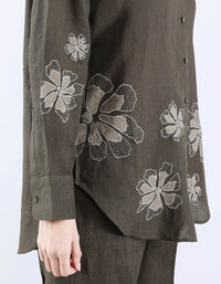 Linen Olive Patti set | Linen Bloom
