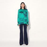 Orelia balloon sleeve shirt - Green | Linetribe