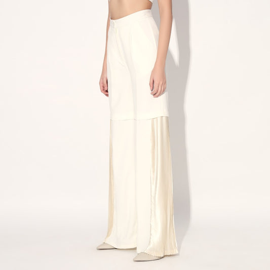 Asuka pleated pants - White | Linetribe