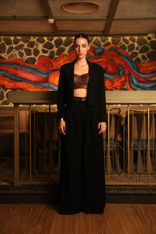 Wine berry sculpt bralette | Khushbu Rathod