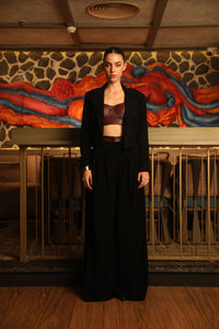 Wine berry sculpt bralette | Khushbu Rathod