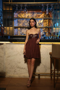 Wine berry dress | Khushbu Rathod