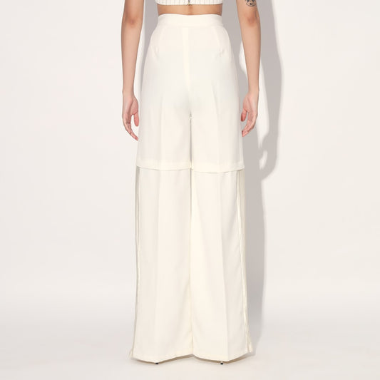 Asuka pleated pants - White | Linetribe