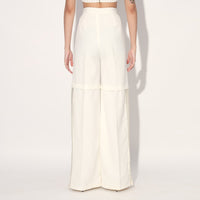 Asuka pleated pants - White | Linetribe