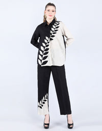 Beige and Black Diagonal set | Linen Bloom