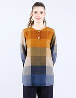 Linen Mustard and Blue Tunic | Linen Bloom